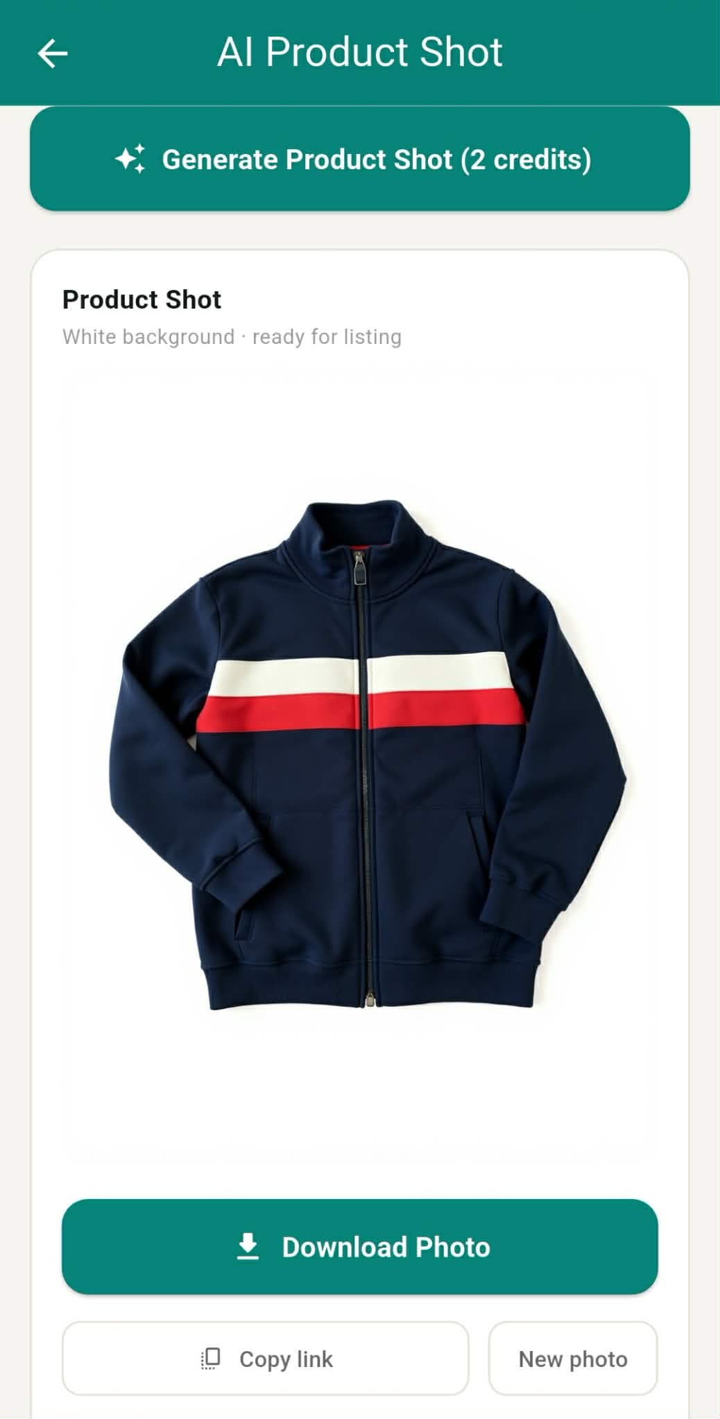 AI Product Shot result