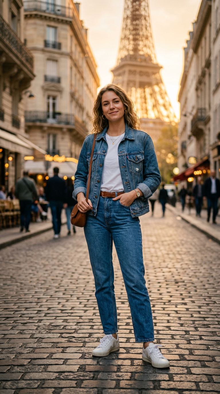 Animate to Reel — AI model in Paris wearing the garment